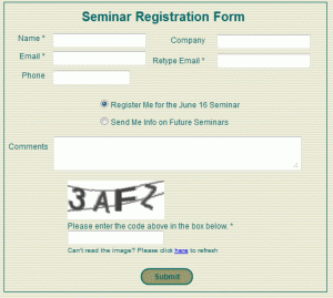 Business Growth Seminar Registration Form