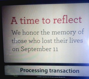 Well Fargo ATM with 9-11 Message