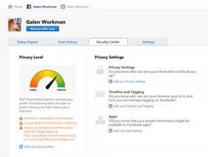 ESET Social Media Dashboard screen shot