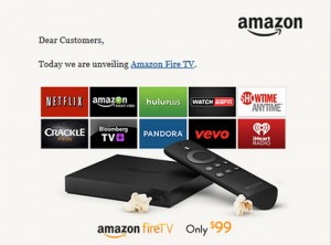 Announcement for Amazon fire TV