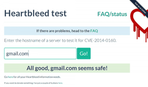 Heartbleed patch test screenshot